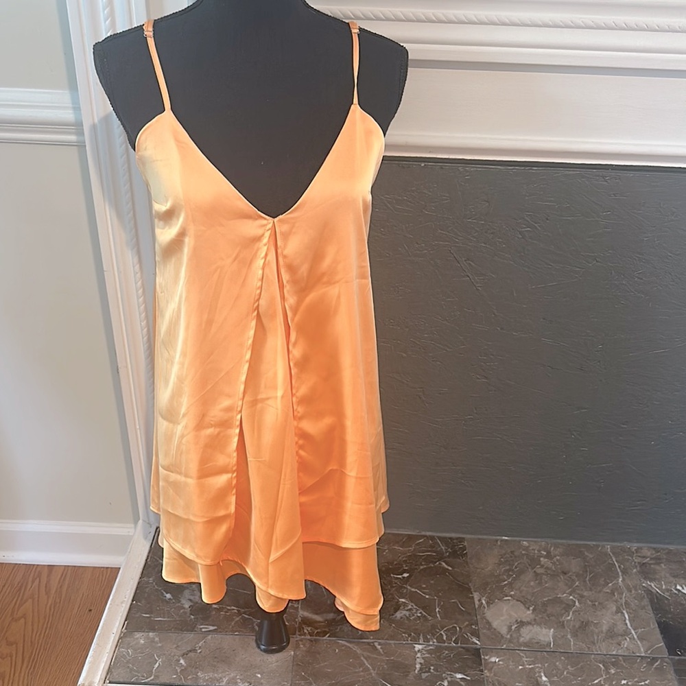 Forever 21 Cantaloupe Satin Dress